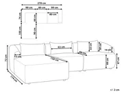 Corner Sofa 3 Seater SVANSELE Boucle Off-White Right Hand_901667