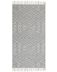 Rug KHENIFRA Light Grey 80 x 150 cm Cotton_848867