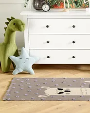 Kids Rug LUBUK Brown 80 x 150 cm Cotton_864150