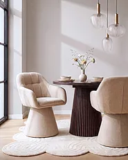 Ruokatuoli LIVONIA Chenille Vaaleanbeige_1118617