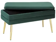 Upholstered Storage Bench DURHAM Velvet Dark Green_844059