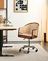 Desk Chair REDDING Faux Leather Brown