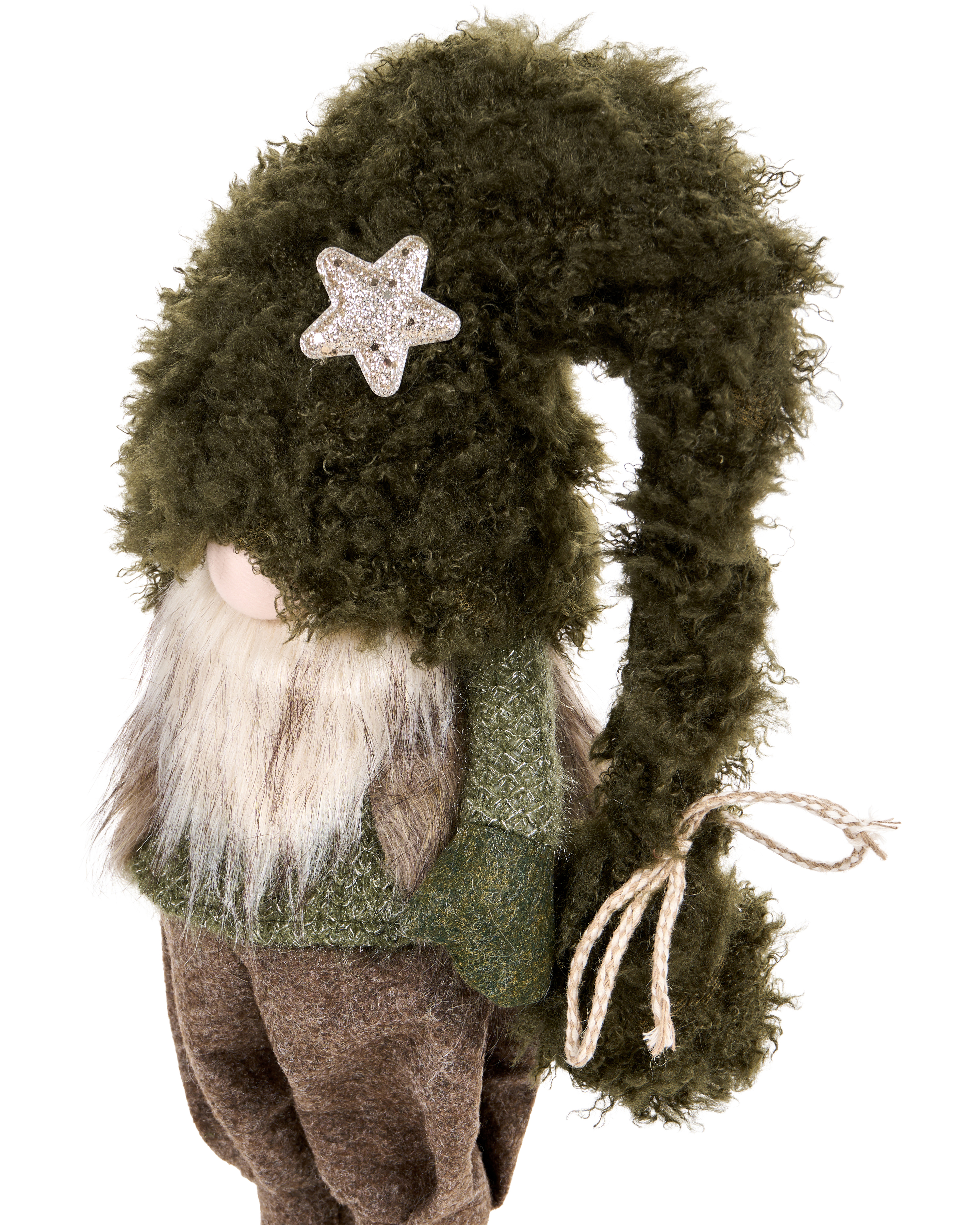Sett med 2 juledekorasjoner PORRAS 44-57/57-70 cm Nisse Brun/grønn_1175000
