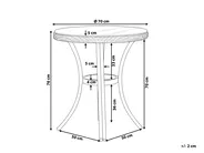 Bistro Table RIFREDDO 70 cm 70 cm Tempered Glass Blue_799205