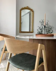 Set of 2 Dining Chairs YUBA Wood Dark Green_1018026