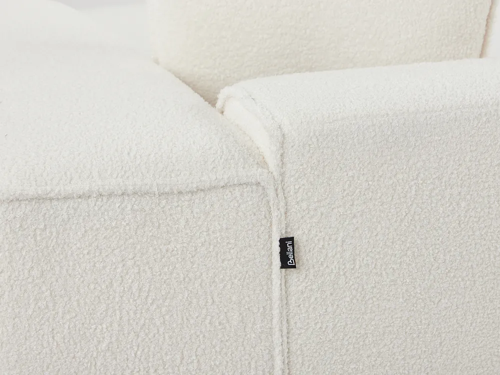 Corner Sofa 3 Seater DOLVA Boucle Off-White Left Hand_946420
