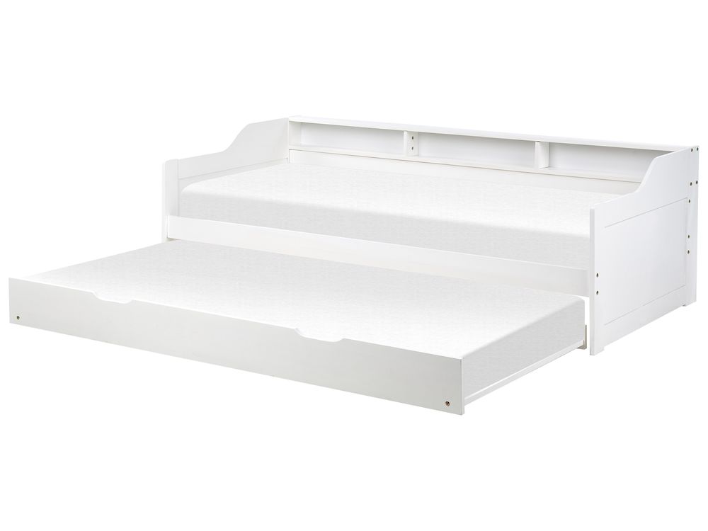 Utdragbar säng Furu EDERN 90 x 200 cm Vit
