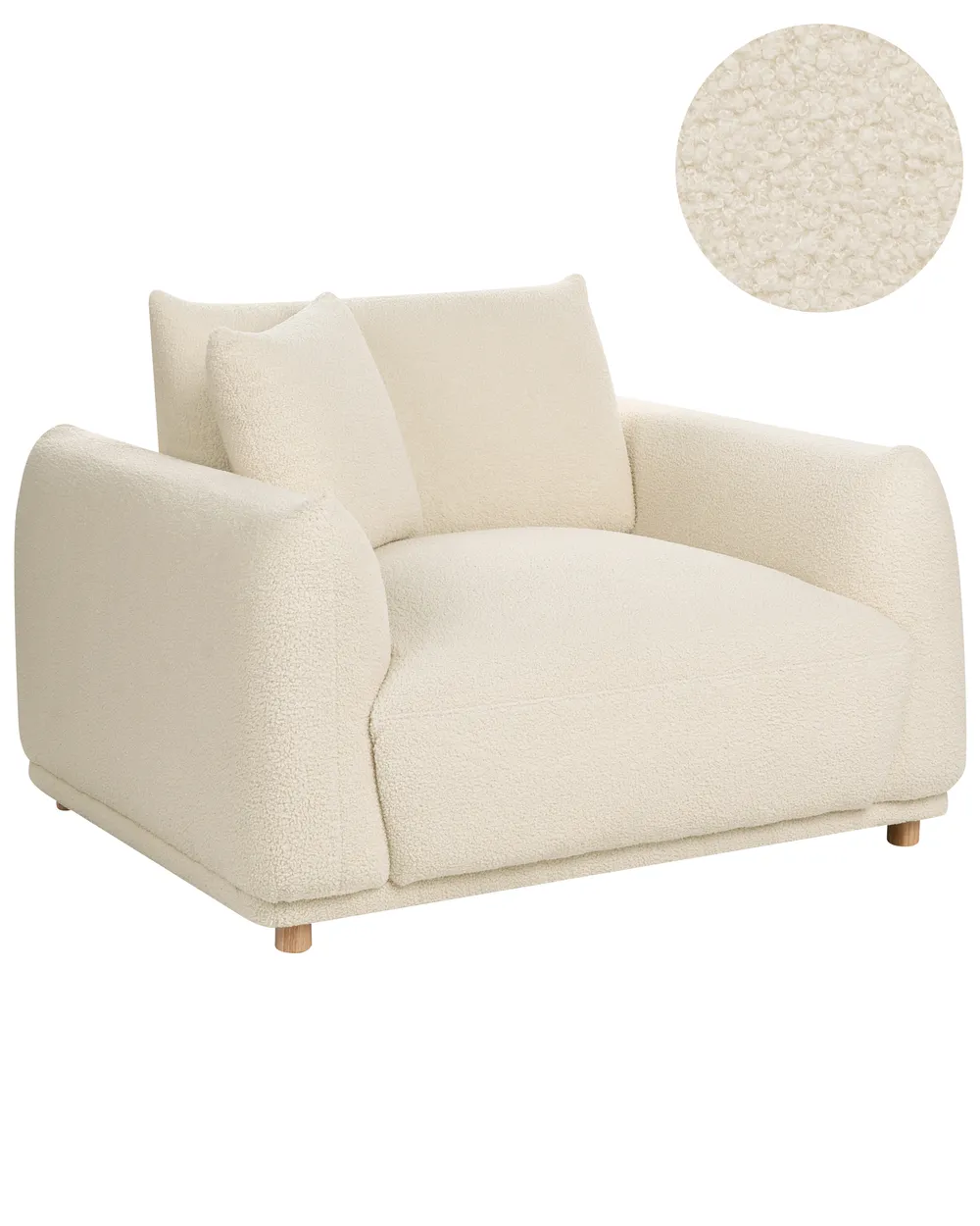 Armchair JUBEK Boucle Off-White