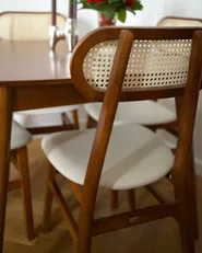 Ruokatuolisetti 2 kpl FALLON Puu Ruskea/vaaleanbeige_1170418