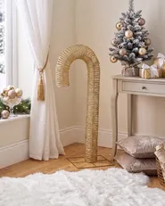 Outdoor Decoration LED HOLMAVIK 74 cm Candy Cane Gold_1015742