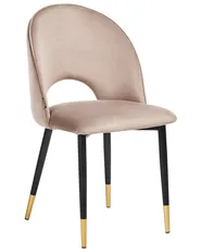 Set of 2 Dining Chairs MAGALIA Velvet Taupe_895142