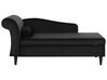Left-Hand Chaise Longue LUIRO with Storage Velvet Black