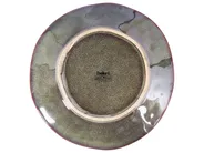 Set of 4 Side Plates THYME Stoneware Dark Green_957271