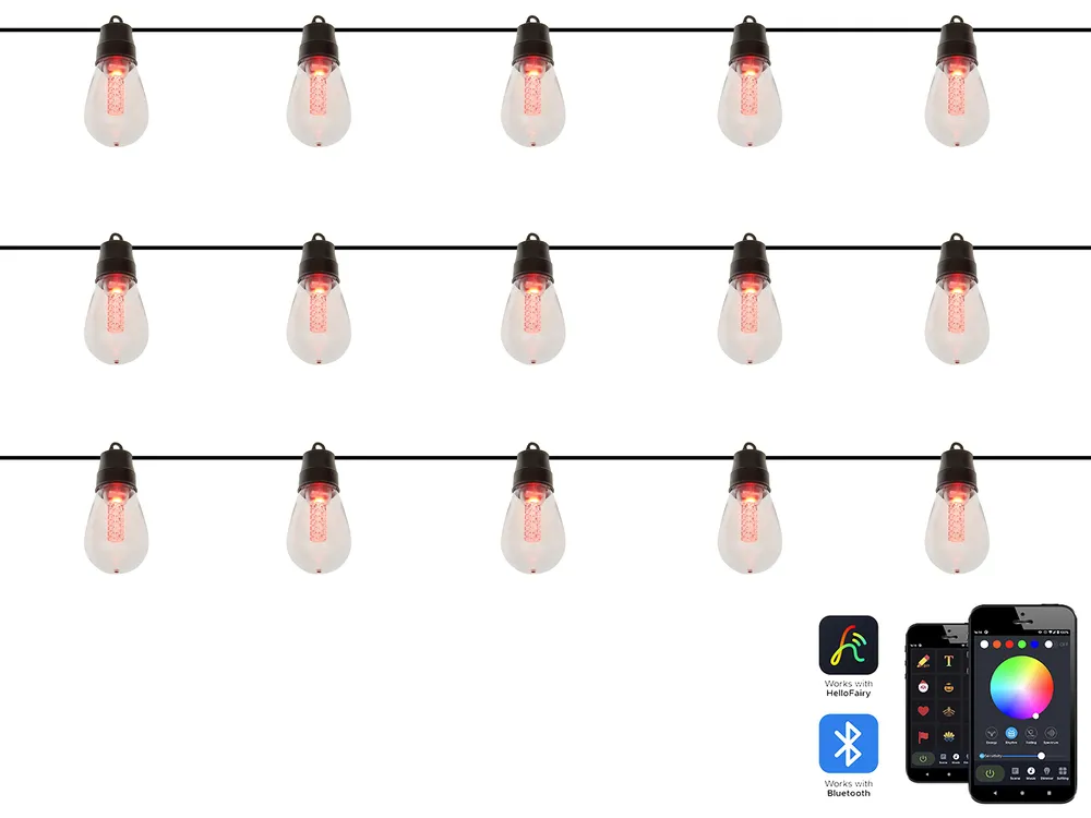 LED-ulkovalosarja ITILLEQ appillä Monivärinen