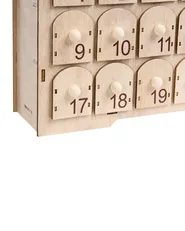 Julpynt LED HELIN 33 cm Adventskalender Ljusbrun_1017325