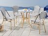 Garden Dining Set 4 Seater RIFREDDO PE Rattan Black/ White