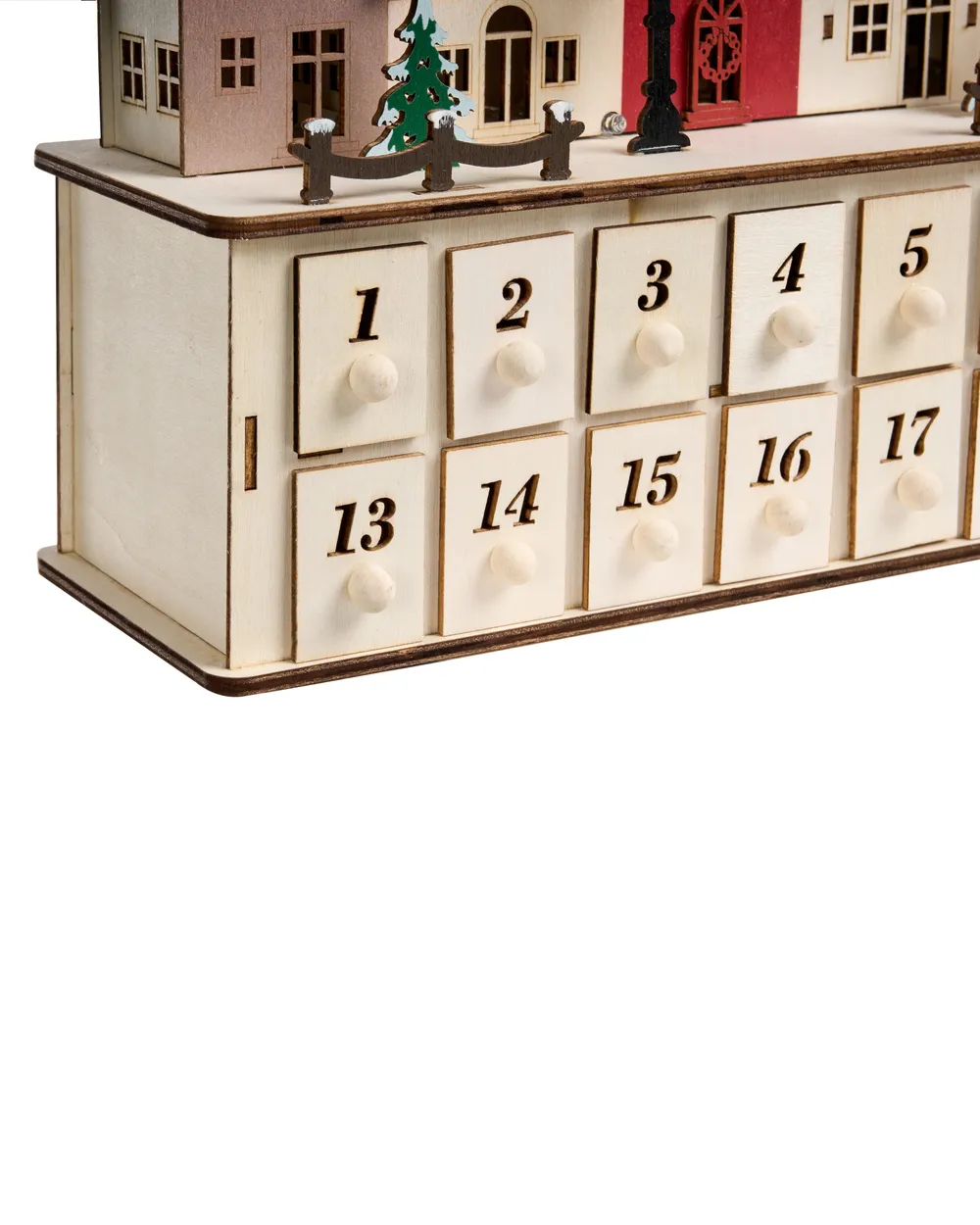Julpynt LED VISTERFLO 24 cm Adventskalender Ljusbrun_1017226