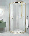 Shower Enclosure JUKATAN 800 x 800 x 1850 mm Gold