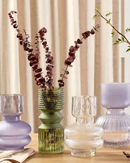 Flower Vase RODIA 24 cm Glass Transparent_838064