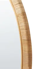Wall Mirror ANLEZY 80 cm 80 cm Rattan Natural_938867