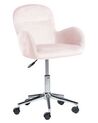 Desk Chair PRIDDY Velvet Pink