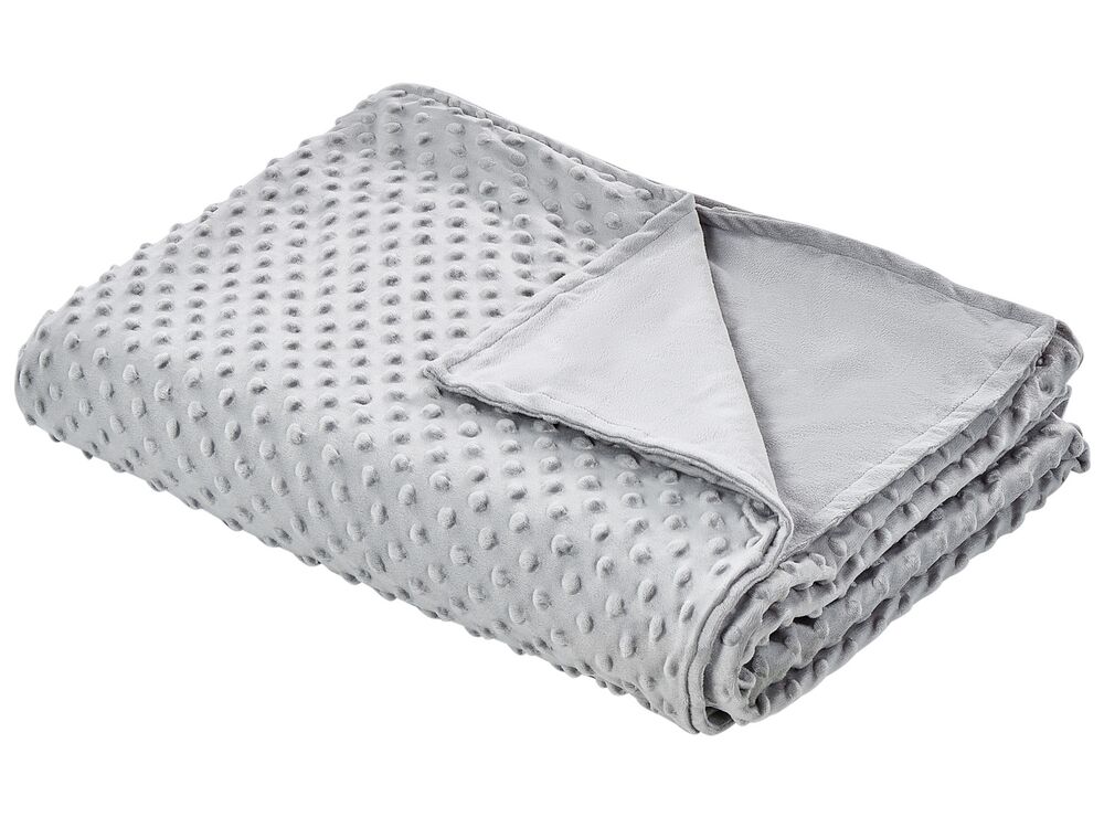 Weighted Blanket Cover CALLISTO 135 x 200 cm Polyester Light Grey