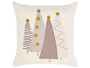 Koristetyynysetti 3 kpl NOLIA 30 x 50 cm 45 x 45 cm Puuvilla Valkoinen Joulukuvio_1164645