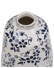Flower Vase MARONEIA 20 cm Stoneware White_810745