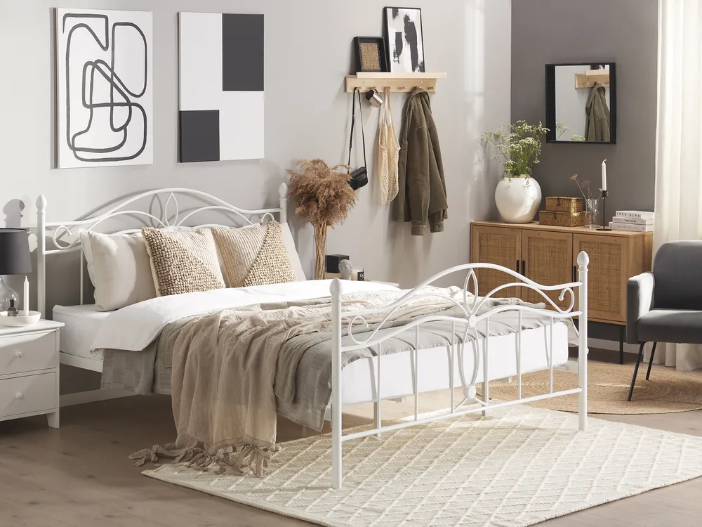 Bed Metal ANTLIA 180 x 200 cm (EU Super King) White
