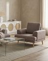 Armchair KILDAL Fabric Brown