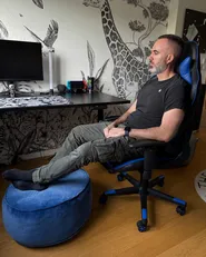 Kontorsstol GAMER Konstläder Mörkblå_1062373