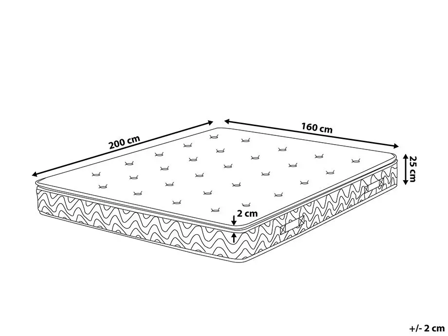Memory Foam Pocket Spring Mattress AURA HYBRID PRO H3/4 Firm 160 x 200 cm (EU King Size)_1063907