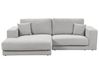 Corner Sofa 3 Seater LOFOTEN Fabric Light Grey Right Hand