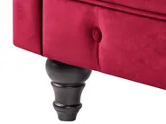 Living Room Set 4 Seater CHESTERFIELD Velvet Dark Red_778794