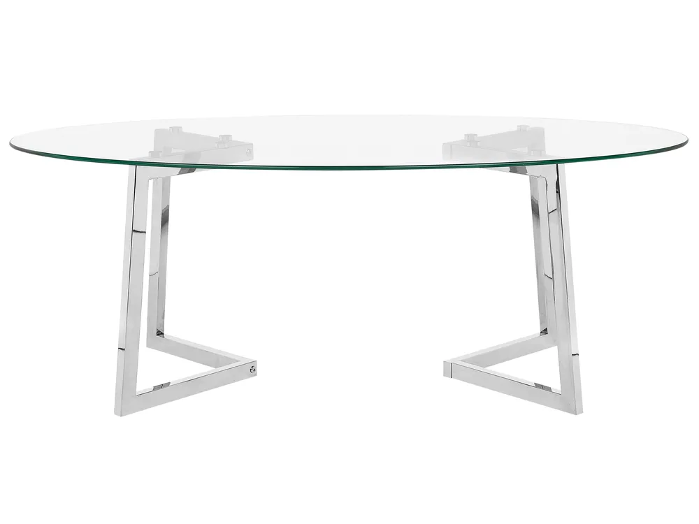 Coffee Table FRESNO Glass Silver_733050