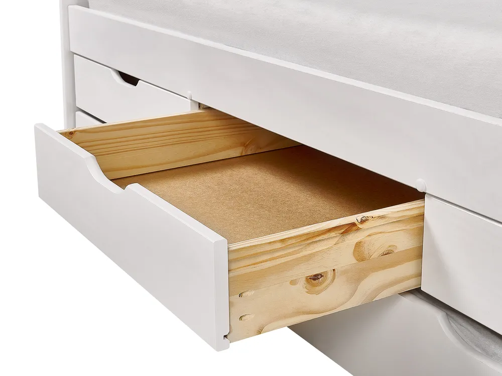 Trundle Bed Pine Wood PETIVILLE 90 x 200 cm (EU Single) White_939676