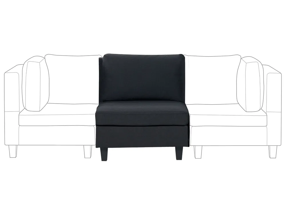 1-Seat Section UNSTAD Fabric Black