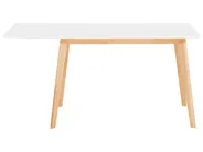 Extending Dining Table MEDIO White 120/155 cm 80 cm_808652