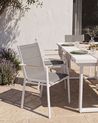 Set of 4 Garden Chairs BUSSETO Metal Grey