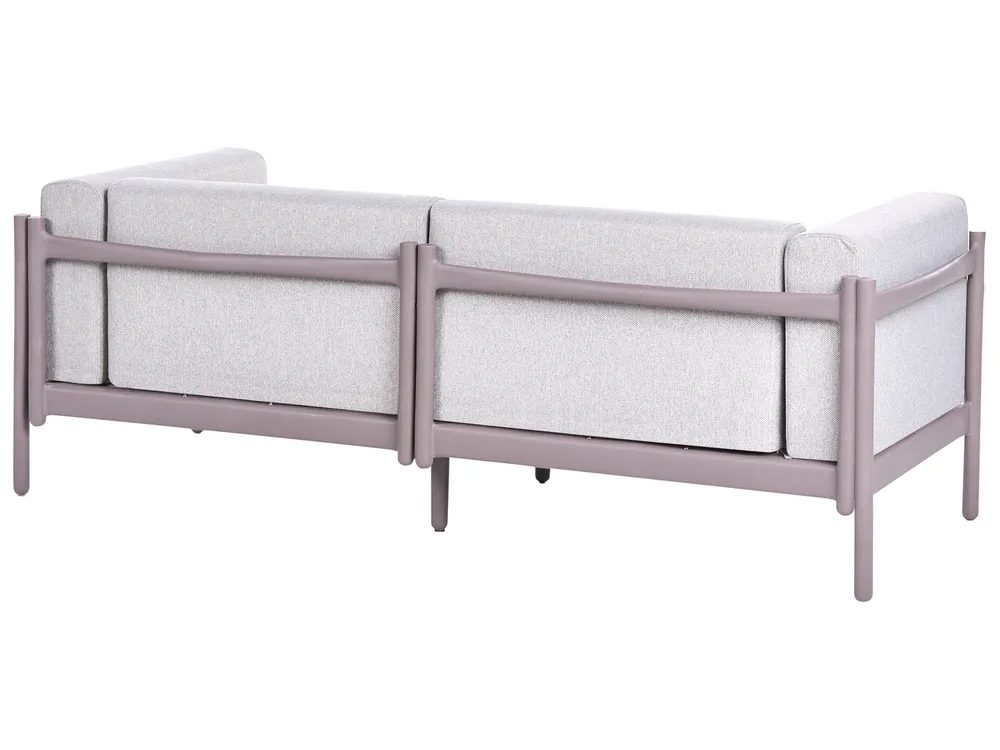 Garden Lounge Set with Table 4 Seater FERRETTI Taupe_1058000