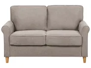 Living Room Set 5 Seater RONNEBY Fabric Light Brown_901469