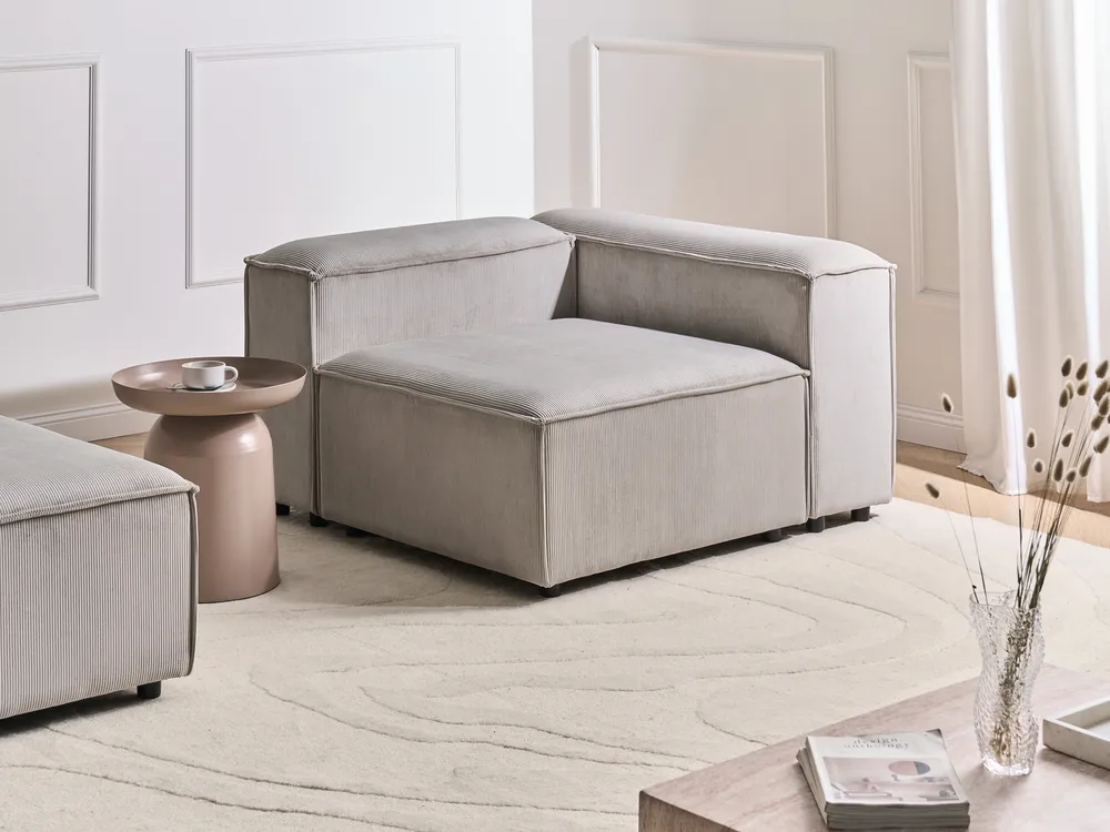 Corner Seat ARDAL Corduroy Taupe Right Hand