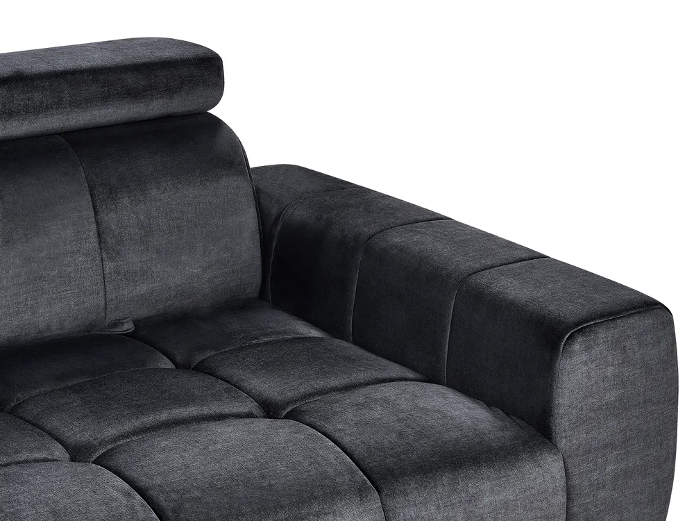 Soffa 2-sits VEGAMO Sammet Svart_925022