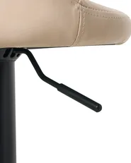 Set of 2 Bar Stools MEEDER Swivel Faux Leather Light Beige_1011292
