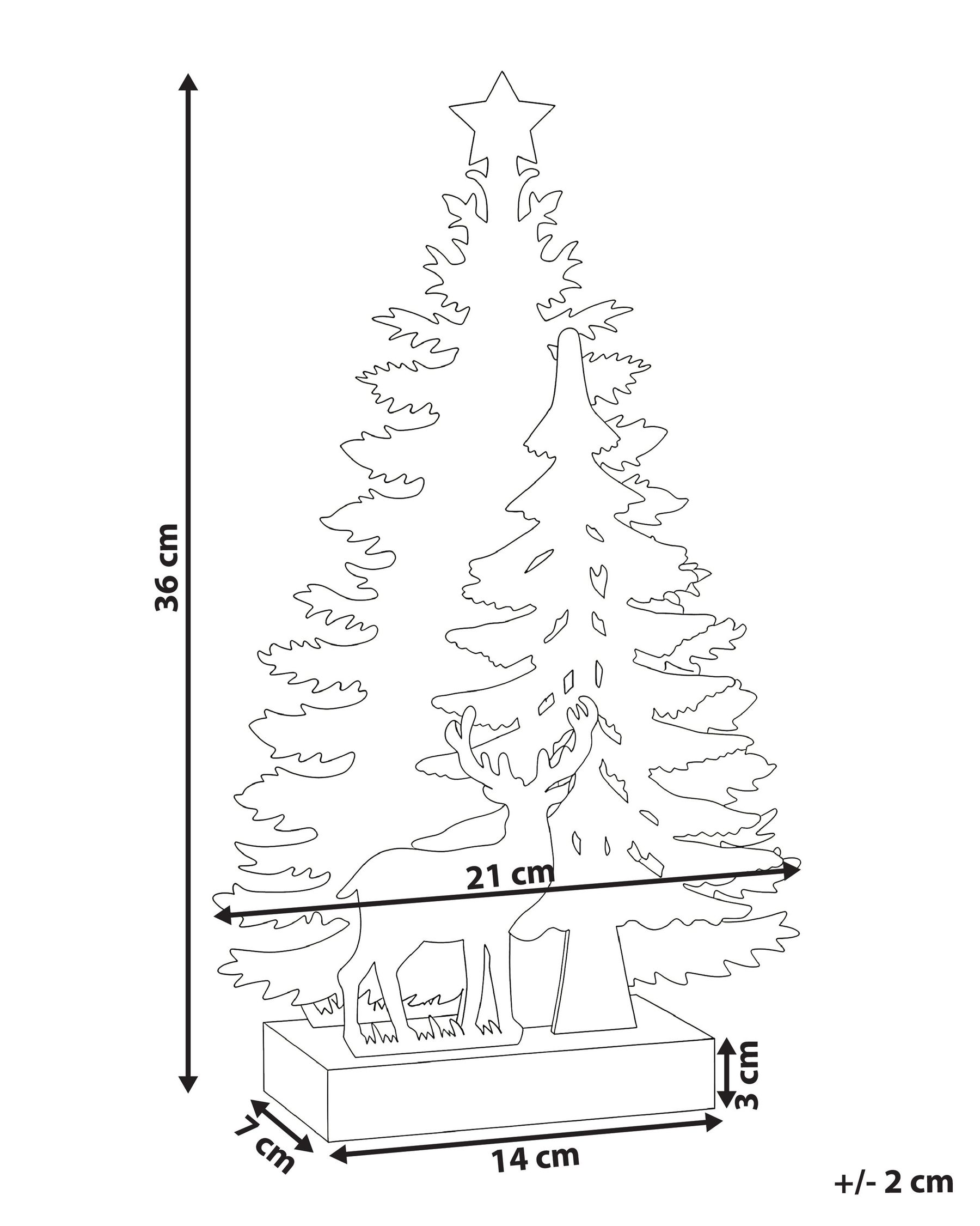 Julpynt LED FEMAN 36 cm Ren Julgran Vit_1020481