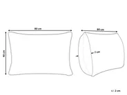 3-Chamber Bed Pillow TEIDE Low 40 x 80 cm Duck Feathers and Down White_1022902