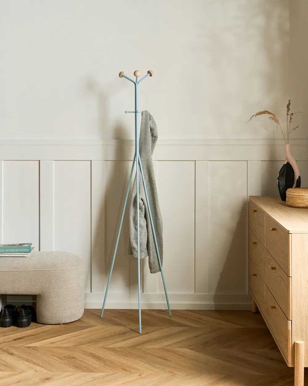 Coat Stand ARNOT Light Blue