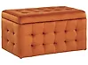 Storage Ottoman MICHIGAN Velvet Orange