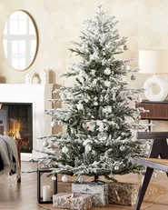 Artificial Snowy Christmas Tree BRISCO 180 cm White_832222