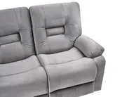 Electric Recliner Sofa 2 Seater BERGEN Velvet Grey_1080335
